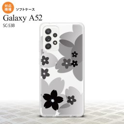 SC-53B Galaxy A52 スマホケース ソフトケース 花柄 サクラ B 黒 メンズ レディース nk-sc53b-tp055