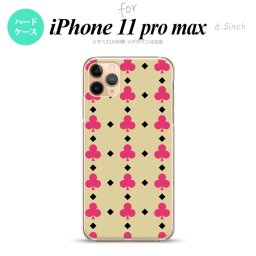 iPhone11ProMax iPhone11pro max スマホケース ハードケース トランプ クラブ ベージュ ピンク メンズ レディース nk-i11pm-534