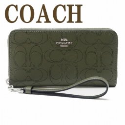 コーチ COACH 財布 レディース 長財布 パンチング ストラップ ラウンドファスナー C4715SVB75 ブランド 人気