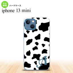 iPhone13mini iPhone13 mini ケース ハードケース ダルメシアン 牛 白 +アルファベット  nk-i13m-480i