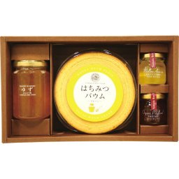 山田養蜂場 はちみつバウムギフトセット [26-7157-062] 78484 アカシア蜂蜜 ゆずはちみつ漬 バームクーヘン 詰め合わせ 洋菓子 焼き菓子 ギフト プレゼント 贈り物 内祝い お返し お礼 出産 結婚 快気 香典返し