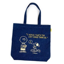 PEANUTS スヌーピー&チャーリーブラウン トートバッグ NV VINTAGE バッグ トート  ネイビー グッズ  (MCOR)
