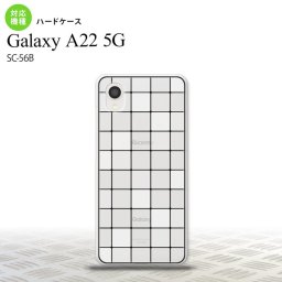 SC-56B Galaxy A22 5G SC-56B 背面ケース ハードケース カバー ステンドグラス風 スクエア ホワイト ステンドグラス風 大人かわいい おしゃれ nk-a22-sg45