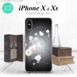 【iPhoneX】【スマホケース/スマホカバー】【アイフォンX】iPhoneX スマホケース カバー アイフォンX 花柄・ミックス 黒 nk-ipx-271【メール便送料無料】
