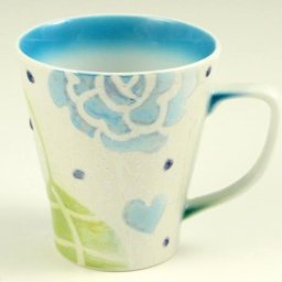 有田焼 すながま ラスターバラ(青) マグカップ