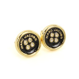 MARC JACOBS マークジェイコブス ピアス 2R4JER001J35 GOLD-BLACK ゴールド ブラック BUTTON STUD EARRINGS レディース