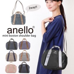 ショルダーバッグ anello アネロ 通販 ミニボストン ミニショルダー レディース メンズ 2WAY ミニサイズ かわいい おしゃれ ポケット多い ショルダー ポーチ付 ボストンバッグ 杢調 シンプル 無地 ブラック ネイビー ミニボストン2WAYショルダーバッグ バッグ バック 鞄