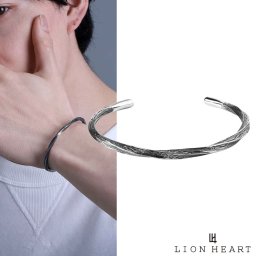 ライオンハート ハワイアン ツイスト バングル サージカルステンレス316L シルバー 金属アレルギー対応 メンズ ブランド LION HEART