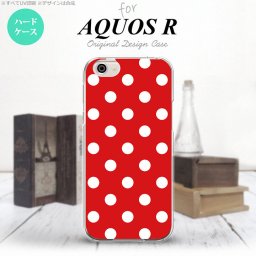 【SH03J】【スマホケース/スマホカバー】【アクオス R】SH03J スマホケース AQUOS R SH-03J カバー アクオス R ドット・水玉 赤 nk-sh03j-839【メール便送料無料】