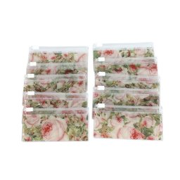 プレゼント ポーチ 薔薇 雑貨 フラットポーチ ファスナー 小物入れ ミニ 和風 クリア 薔薇【公式】【LALUICE ルドゥーテ】