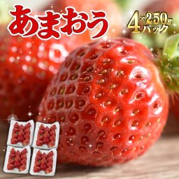 フレッシュあまおう1㎏(250g×4P)【受取日指定不可】
