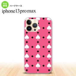iPhone13ProMax iPhone13 Pro Max ケース ハードケース トランプ スペード ピンク 白 iPhone13 プロ マックス 6.7インチ おしゃれ かわいい メンズ レディース キッズ デザインたくさん nk-i13pm-542
