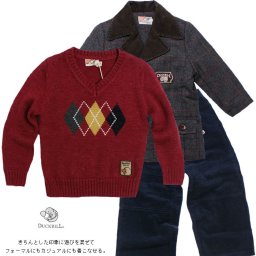 子供服 英国小紳士 ツイードジャケット＆セーター＆パンツのセットの３点セット No.503 子供服 男の子 2歳 子ども服ブランド 高級感 上品 おしゃれ 誕生日 結婚式 クリスマスプレゼント 入園祝い 発表会 入学祝い 出産祝い ブランド子供服 アドゥラブル