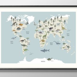 ダイナソー 恐竜分布図 ギッズ 子供部屋 A3 サイズ ポスター アート おしゃれ 絵画 インテリア 北欧 イラスト マット紙 艶消し アートパネル 額 フレーム デザイン 壁掛け ギフト 新築祝い ディスプレイ 引越し祝い　新生活　空間デザイン