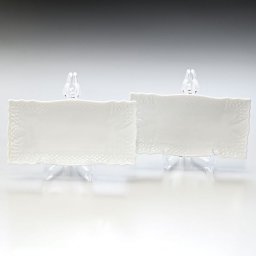 リチャードジノリ ジノリ1735 Richard Ginori ペア 2個セット ベッキオホワイト プレート 15.5cm×8cm 長方形皿 洋食器 白い食器 002RG00FVS140 15X8B0 洋食器 送別会 誕生日 お中元 還暦祝い 結婚祝い 結婚式 高級 父の日 母の日【スペシャルラッピング1100円(別売り)】 ホワイトデー