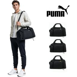 PUMA シェアボストン ボストンバッグ 25-45L 大容量 拡張 旅行 宿泊 部活 ジム 普段使い 使いやすい レディース メンズ ギフト プレゼント ブラック j20507