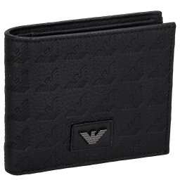 エンポリオアルマーニ EMPORIO ARMANI 財布 二つ折り財布 折りたたみ財布 小銭入れ付き YEM122-YQ67I 80001 メンズ ブラック