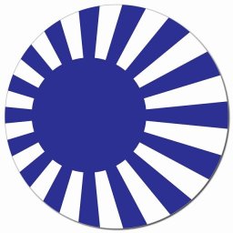 旭日旗 国旗 ブルー Japan 日本 カーサイン 車 マグネットステッカー 給油口 マグネット 強力  直径13cm 丸型 National Flag 応援グッズ 看板 目印 店舗 レストラン 飲食店 デコ おしゃれ かわいい 屋外 屋内 防水 