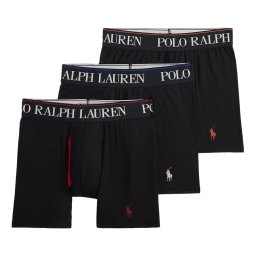 ポロラルフローレン：4D FLEX COOLING MICROFIBER ボクサーブリーフ 3PK (ポロブラック)[ボクサーパンツ/ 男性下着/ メンズインナー/人気ブランド/おすすめギフト/誕生日プレゼント/メンズファッション]