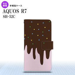 SH-52C AQUOS R7 手帳型スマホケース カバー アイス ピンク  nk-004s-r7-dr347