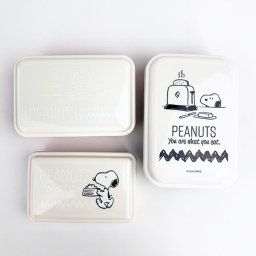 PEANUTS スヌーピー 入子式ふわっとシール容器３Ｐセット 弁当箱 ランチ ３Ｐセット スヌーピー   日本製