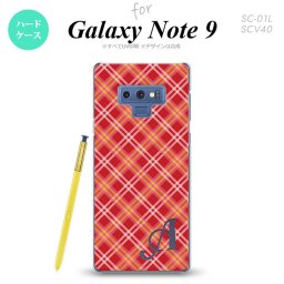 Galaxy Note 9 ギャラクシー ノート9 SC-01L SCV40 スマホケース カバー ハードケース チェックA 赤 イニシャル 対応 nk-note9-431i[スマホ,スマホケース,スマホカバー,ケース,カバー,ジャケット]