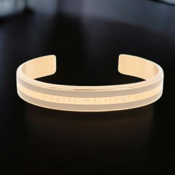 ダニエルウェリントン DANIEL WELLINGTON バングル ブレスレット レディース DW00400012 CLASSIC BRACELET DESERT SAND S ローズゴールド グレー