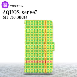 sense7 sense7 手帳型スマホケース カバー 花十時 緑 黄色 2022年 11月発売 nk-004s-sens7-dr1356