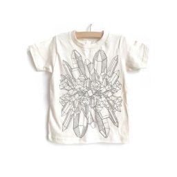 半額セール4000円→2000円【キッズ】半袖Tシャツ「CRYSTAL」オーガニックコットン(親子おそろい服)