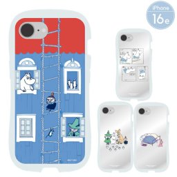 ムーミン iPhone16e ケース クリア 透明 くびれ リトルミイ スナフキン キャラクター グッズ スマホ カバー エアクッション ハイブリッド 耐衝撃 シェイプフォルム インナーシート付仕様 iPhone 2025 6.1inch １眼 アイホン アイフォン CrystalClearCae MMN-251
