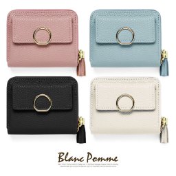 bp-1033 BLANC POMME タッセル二つ折り財布