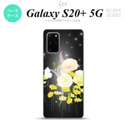 SC-52A SCG02 Galaxy S20+ 5G スマホケース ハードケース 花柄 ミックス D 黒 メンズ レディース nk-s20p-286