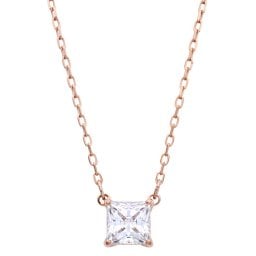 スワロフスキー ネックレス SWAROVSKI 5510698 アトラクト スクエア クリスタル Attract Rose Gold クリア ローズゴールド