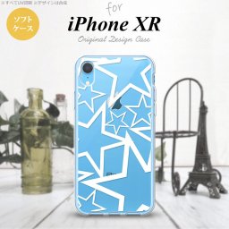 iPhoneXR iPhone XR スマホケース ソフトケース 星 クリア 白 メンズ レディース nk-ipxr-tp1117