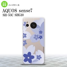 sense7 sense7 スマホケース 背面ケース ハードケース 花柄 サクラ B 青 2022年 11月発売 nk-sens7-059