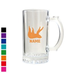 「ナマケモノ」名入れビアマグ 名入れジョッキ 中ジョッキ 生ビール マイジョッキ ビアグラス タンブラー お祝い ギフト ビアジョッキ【cb】