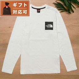 ザ ノースフェイス ブランド 半袖Tシャツ カットソー メンズ NF0A37FT FN4 L ロングスリーブ ファイン Tシャツ ボックスロゴ Lサイズ ホワイト おしゃれ ギフト