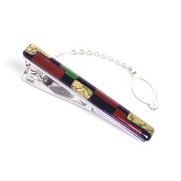 伊万里ジュエリー【工房限定オリジナル商品】メンズ伊万里焼タイピン [送料無料]　黒　ブラック　人気　ネクタイピン プラチナ　焼付け　結婚20周年　磁器婚式　退職記念　贈り物　作品 外国人　お土産　プレゼント　記念品 アクセサリー　陶器　磁器　ギフト　誕生日プレゼント　記念日　敬老の日 還暦  退職祝い　父の日　和風
