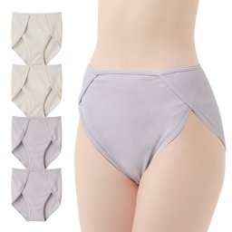綿100%足口らくらく解放感ショーツ2色8枚組