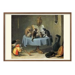 ダフィット テニールス 子 猫の音楽会 A3 サイズ ポスター アート おしゃれ 絵画 インテリア 北欧 イラスト マット紙 艶消し アートパネル 額 フレーム デザイン 壁掛け ギフト 新築祝い ディスプレイ 引越し祝い　新生活　空間デザイン 