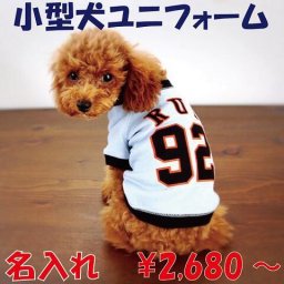 名入れ！ドッグウェア「人気チーム風」小型犬野球ユニフォーム 小型犬 犬の服 犬服 ペット用 ラッピング無料 名入れTシャツ セミオーダー 犬 猫 ギフトにも！