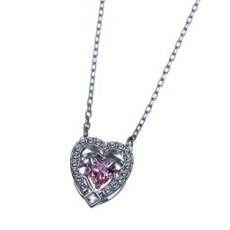 スワロフスキー SWAROVSKI ネックレス 5465284 Sparkling Dance Heart ピンク シルバー クリスタル プレゼント 誕生日 結婚式 パーティー お呼ばれ 