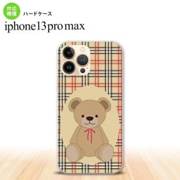 iPhone13ProMax iPhone13 Pro Max ケース ハードケース くま チェック 茶 赤 iPhone13 プロ マックス 6.7インチ おしゃれ かわいい メンズ レディース キッズ デザインたくさん nk-i13pm-752