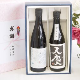 実りの秋の贈り物 日本酒大吟醸感謝の贈り物ボックス2本セット(早川酒造部 天慶(三重県) 清水清三郎商店 鈴鹿川(三重県)) 720ml×1本 750ml×1本