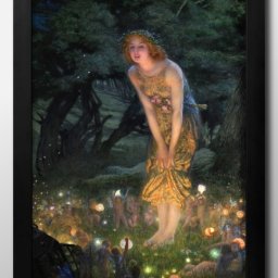 エドワード ロバート ヒューズ 夏の夜の妖精たち A3 サイズ ポスター アート おしゃれ 絵画 インテリア 北欧 イラスト マット紙 艶消し アートパネル 額 フレーム デザイン 壁掛け ギフト 新築祝い ディスプレイ 引越し祝い　新生活　空間デザイン 