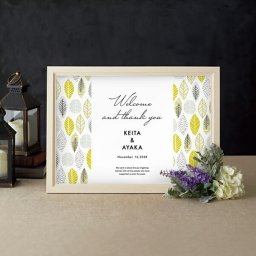 グラフィック ウェルカムボード（ポーリー リーフ）結婚式 ギフト お祝い 披露宴 ウェディング ウェルカムスペース 