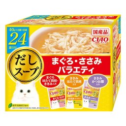 いなば CIAO だしスープ まぐろ ささみバラエティ 猫用 40g×24袋