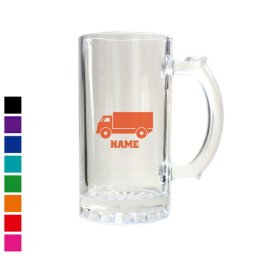 船  名入れビアマグ 名入れジョッキ 中ジョッキ 生ビール マイジョッキ ビアグラス タンブラー お祝い ギフト ビアジョッキ   【cb】乗り物　海　はたらく　趣味