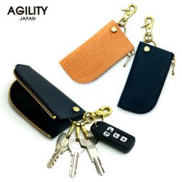 『ピモン』(全2色)ウッドレザー/【キーケース スマートキー l字ファスナー 木目調 ウッドレザー 本革 レザー 】【AGILITY affa(アジリティアッファ)】(1211)[M便 4/5]