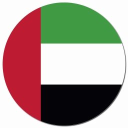 アラブ 国旗 United Arab Emirates カーサイン 車 マグネットステッカー 給油口 マグネット 強力  直径13cm 丸型 National Flag 応援グッズ 看板 目印 店舗 レストラン 飲食店 デコ おしゃれ かわいい 屋外 屋内 防水 